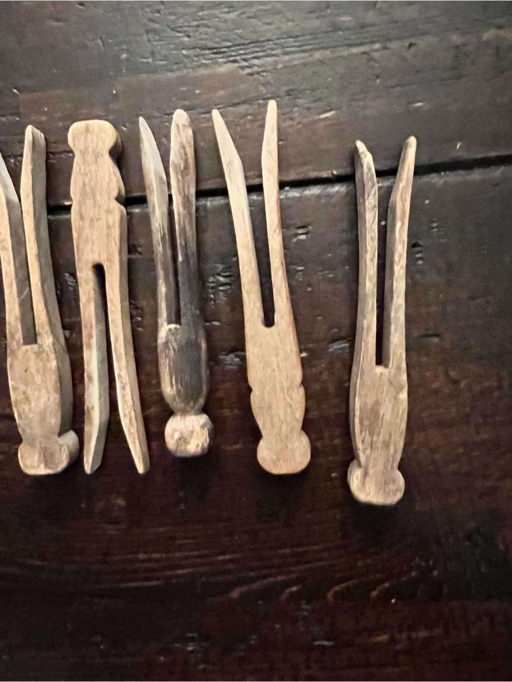 Vintage Wooden Clothespins (Set of 8)